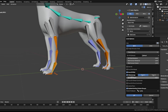 professionally rig a 3d quadruped character