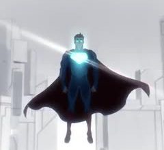animated cinemograph  line art, superhero comic, online streaming character page
