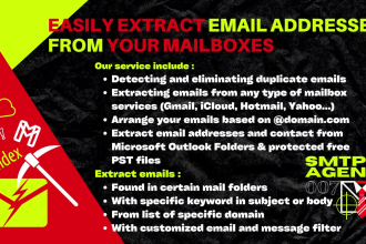 easily extract email addresses from your mailboxes