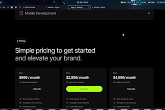 design website UI UX design and prototypes in figma