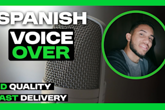 record a male voiceover in spanish for your project