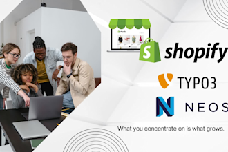 build a shopify and typo3, neos cms website
