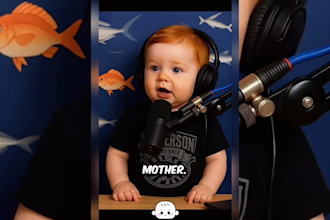 create realistic ai baby podcast video ai talking ai podcast viral video