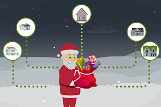 create merry christmas video 2d animation christmas video