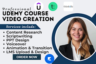 create udemy course video online course training manual ppt instructional design