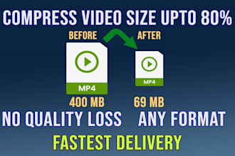 compress your video file size up to 80 percent with no quality loss