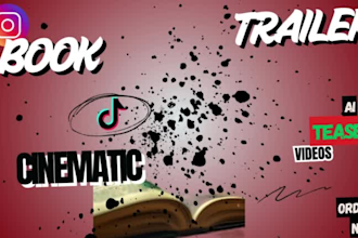 create c4 book trailer ai animation movie trailer teaser video ai music video