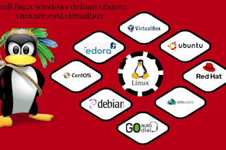 install linux windows debian ubuntu  vmware,esxi,virtualbox