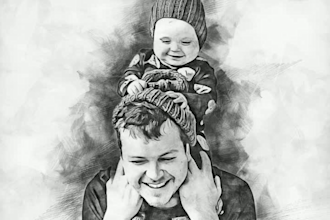 turn your portrait into sketch digital painting art