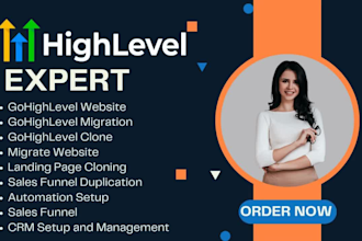 clone and migrate gohighlevel landing page, website, sales funnel, automations