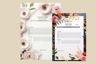 etsy digital products design, etsy digital hyperlinked planner, digital journal