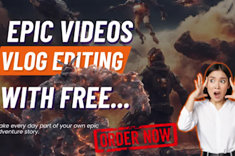 edit fantastic, epic, youtube videos and vlog editing for you