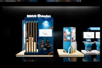 design exhibition booth, kiosk, 3d booth, virtual booth