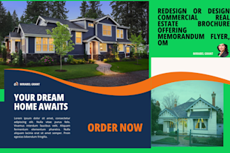 redesign or design commercial real estate brochure offering memorandum flyer, om