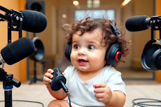 create engaging viral ai baby podcast, ai baby video, ai baby talking video