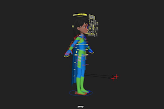 do character rigging for maya, unreal, ue mannequin