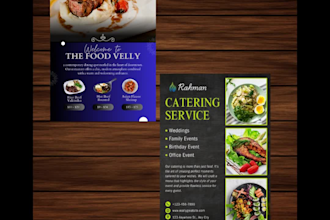 design an eye catching food flyer and poster