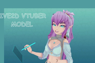 design anime live2d vtuber model vtube studio live streaming character rigging