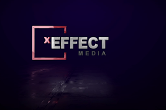 create a glow glitch logo reveal intro