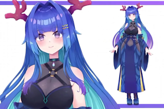 design live2d vtuber model or anime rig model live2d for vtuber live2d rigging