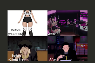 make amazing custom 2d animation in anime style for anything