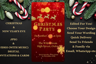 design your christmas and new years eve party invitations