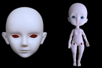 culpt 3d bjd model articulated 3d doll 3d articulated action figure
