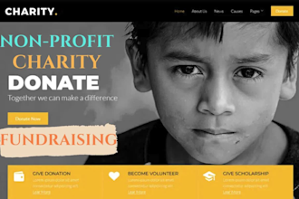 create nonprofit ngo, donation, charity website using wordpress, wix