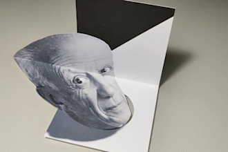 convert self portrait to 3d optical illusion card