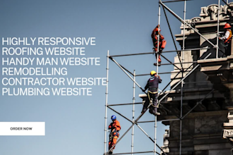create roofing handy man website remodeling contractor plumbing website