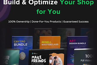 fully set up etsy store with 30 optimized listings, 30m products for etsy shop