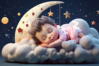 create animated lullaby baby sleep music videos for your channel