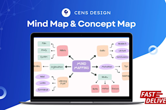create professional rich picture mind map or concept map