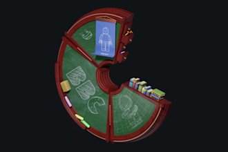create a 3d low poly model from your 2d illustration