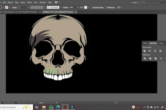 make a custom skull graphic t shirt design