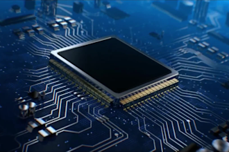 make microcircuit cpu logo intro
