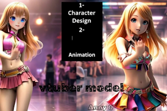 create live2d vtuber model and 2d line art animation using ai