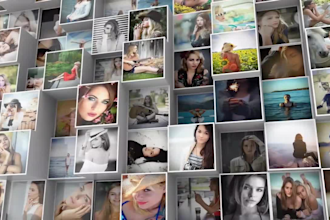 awesome slideshow 3d mosaic collage logo opener reveal intro 100 more photos