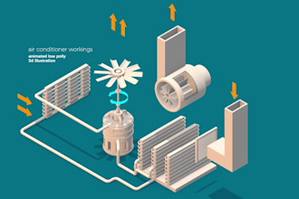 create low poly 3d illustrations