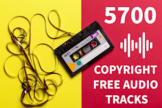 deliver 5700 royalty and copyright free songs music