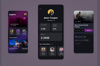 develop live streaming app video streaming app streaming website music app