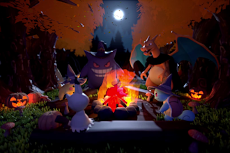 create custom 3d easter backgrounds for stream or video