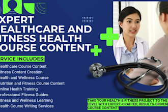 expert healthcare and fitness health course content