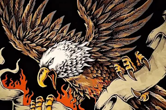 do an brutal, metal, horror or skull artworks illustration