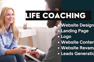 design stunning life coaching website, business consulting website with booking