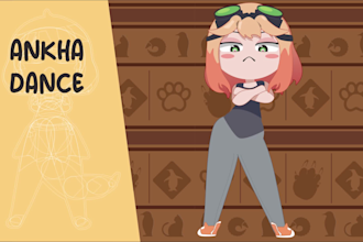 make the cute ankha dance animation for you