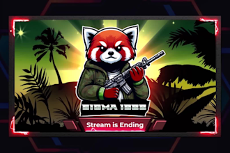 design unique twitch, kick logo, animated overlays, panels