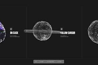 interactive 3d webflow website 3d animated website spline blender three js gsap