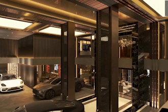 design, render 3d architectural exterior of house, commercial building rendering