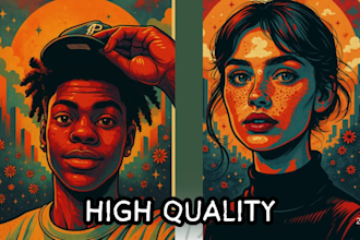 turn your photo into a retro pop art vintage poster